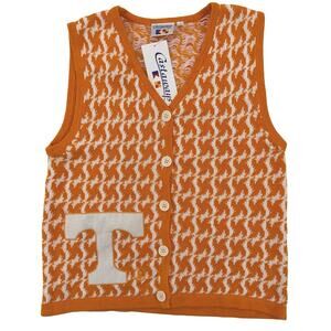 Vintage Deadstock Castaways Tennessee Volunteers Houndstooth Sweater Vest Size S